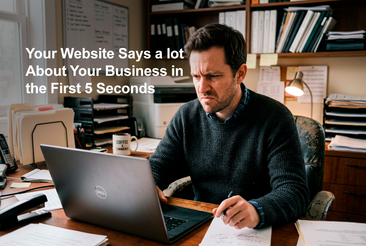 Your Website Says A Lot About Your Business In the First Five Seconds