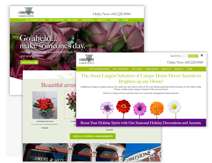 New website for Cobblestone Florist NH is complete